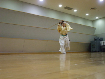 今日のお稽古(飛んでるショット 紅梅