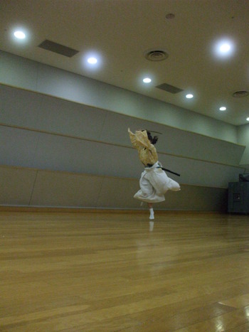 今日のお稽古(飛んでるショット 紅梅