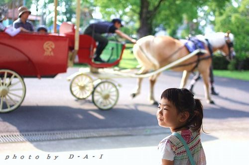 馬車と娘