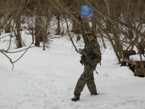 いつものフィールドで雪中戦 いつものフィールドで雪中戦