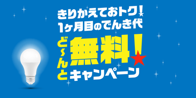 宮崎電力1ヶ月目無料キャンペーン 宮崎電力1ヶ月目無料キャンペーン