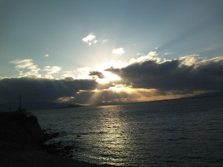 昨日の夕日・・・