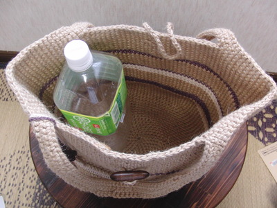 オーダーの麻ひもバッグ完成!!