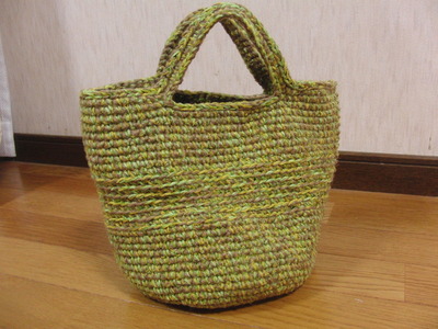 ♪ 麻バッグ 新緑 ♪