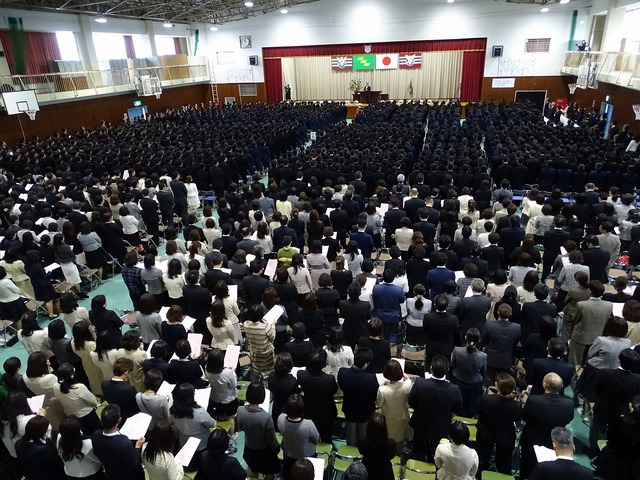 第４４回　宮崎県立宮崎西高等学校　入学式