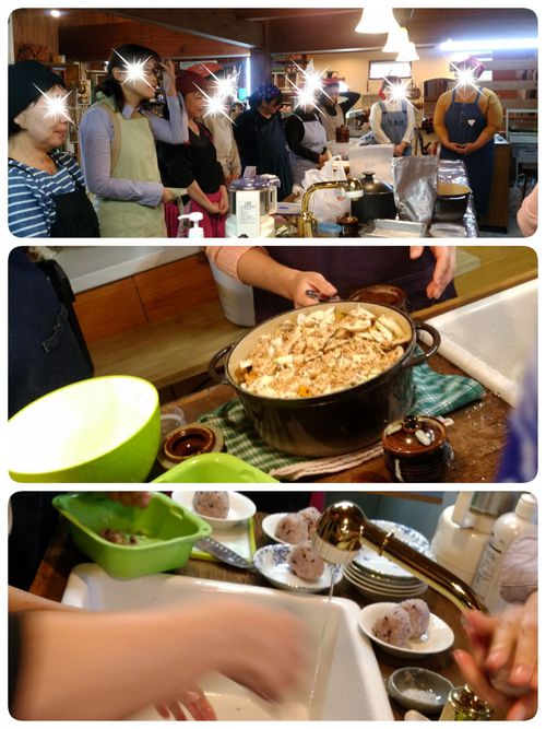 昨日はアトリエのキッチンで「味噌作り教室」でした。