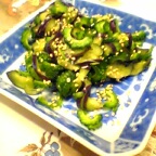 ゴーヤと茄子の酢の物